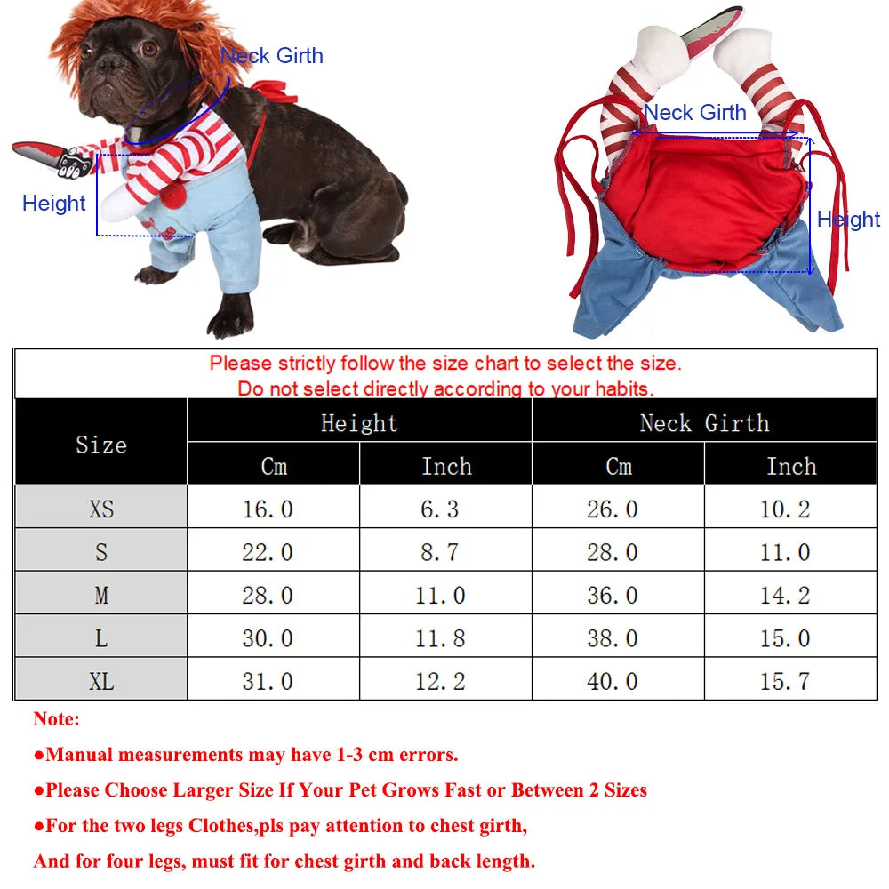 Chucky-Inspired Pup Costume