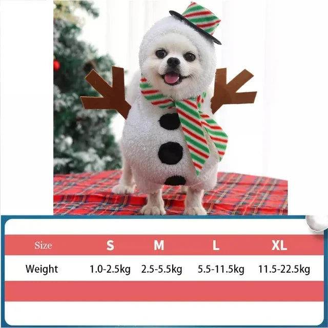 Funny Snowman Dog Costume